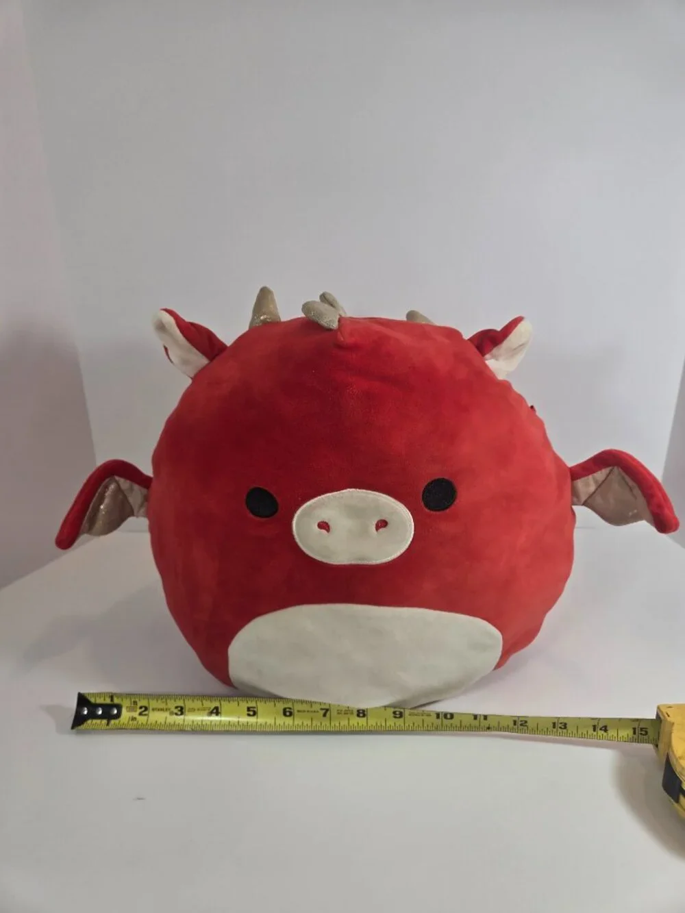 Squishmallows Baiden the Red Dragon Plush – 12” Authentic Kellytoy